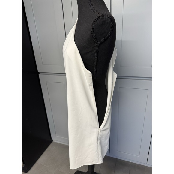 Alice + Olivia Womens 6 Melina One Shoulder Shift Dress White Asymmetrical Class - Picture 4 of 8